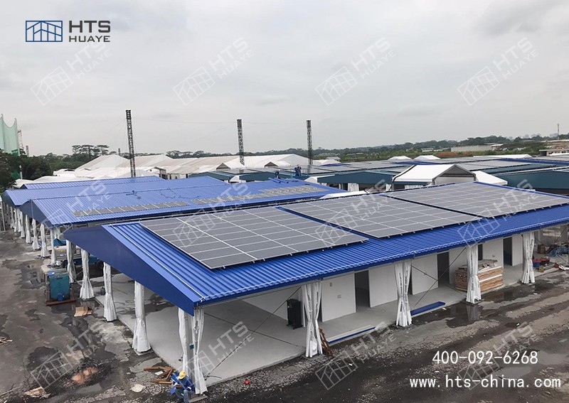 籃球場光伏棚降低屋面上作業(yè)量，達到快速高效組裝