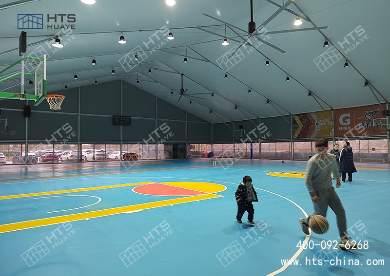 裝配式篷房籃球館實現 “一館多用”，極大地提升了場地使用效率