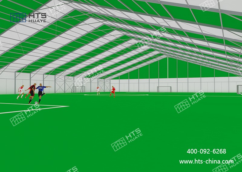 工廠預制化生產的足球場篷房為體育建設提供了一種高效的解決方案