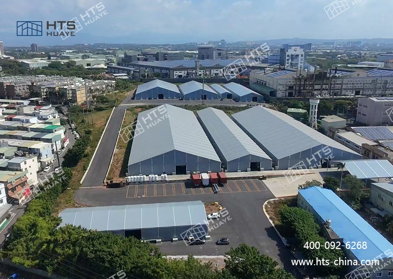 華燁海特斯近 2 萬㎡倉儲篷房圓滿搭建！9 座鋁合金篷房集群彰顯品質實力